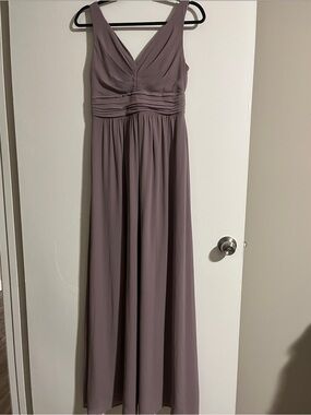 Lulu's Dusty Mauve V-Neck Sleeveless Maxi Dress